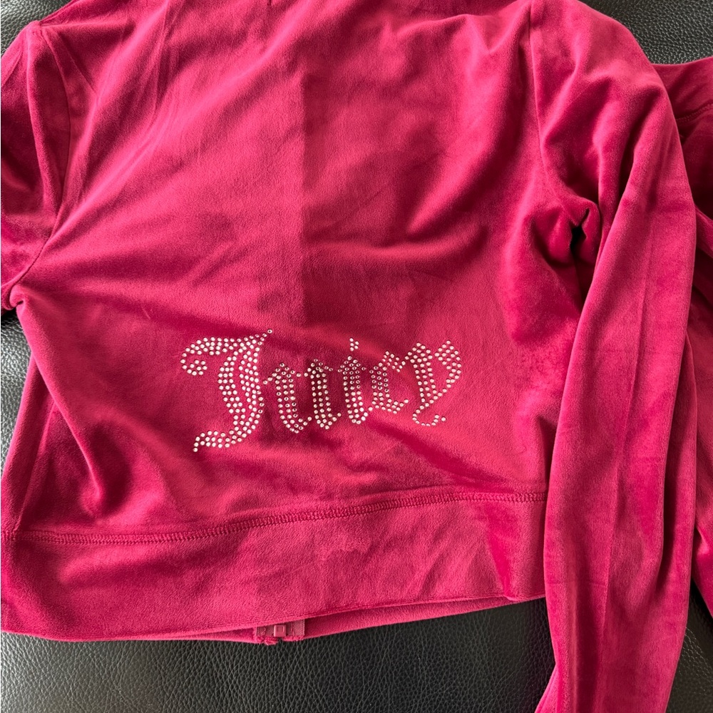 Juicy Couture Velour Tracksuit Set in Deep Burgundy - Picture 4 of 4